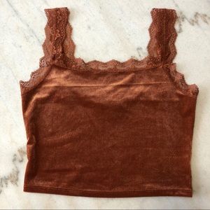 Brand New Never Worn Cropped Tank Copper / Burnt Orange